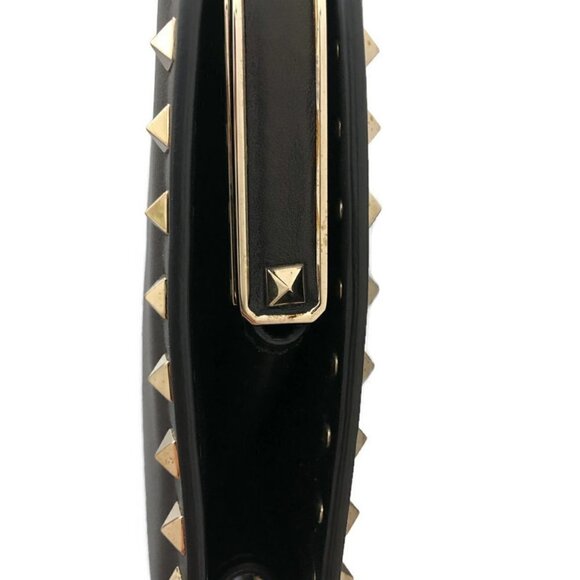 Valentino - Black Rockstud Top Handle Satchel - Picture 3 of 6